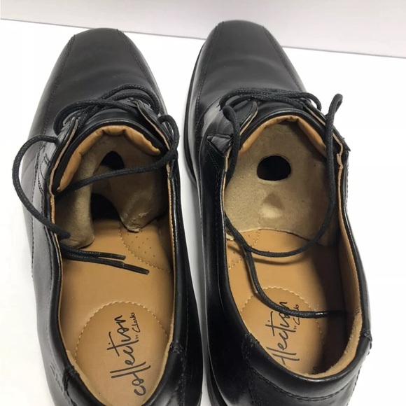 Clarks Mens Whiddon Pace Oxford Black Leather Size US10 M EU43 main image 5